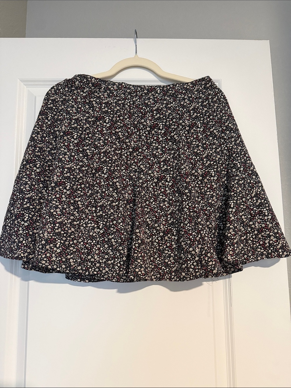 Wishlist Black Circle Skirt with Pink & White Floral Dots